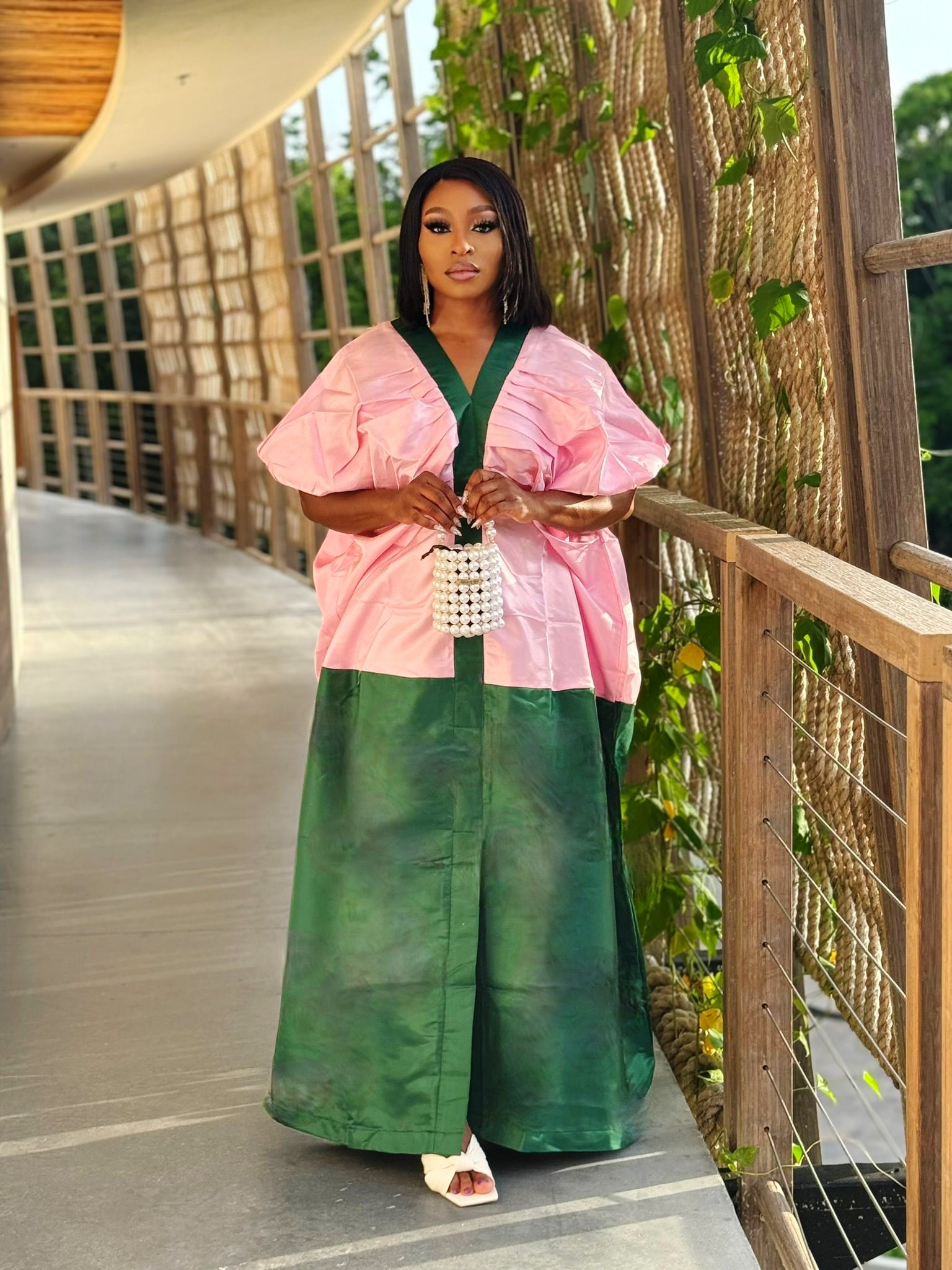 2 toned RA BouBou pink green combo