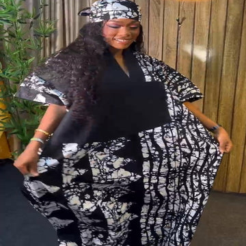 RA (Rich Aunty Bou Bou ) Adire Print