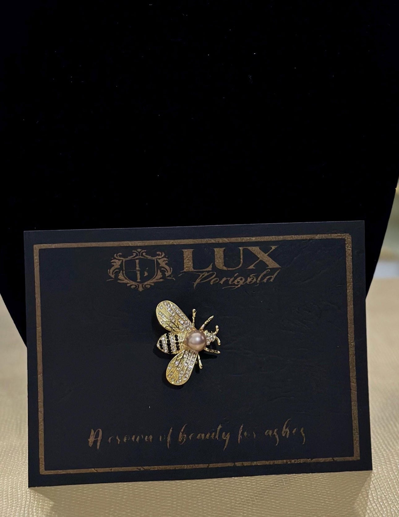 Golden Blossom Bee Brooch